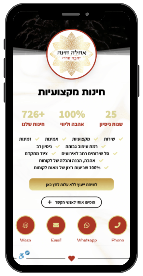 כרטיס ביקור דיגיטלי — דוגמה